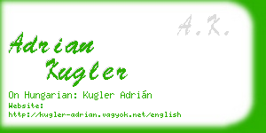adrian kugler business card