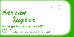 adrian kugler business card